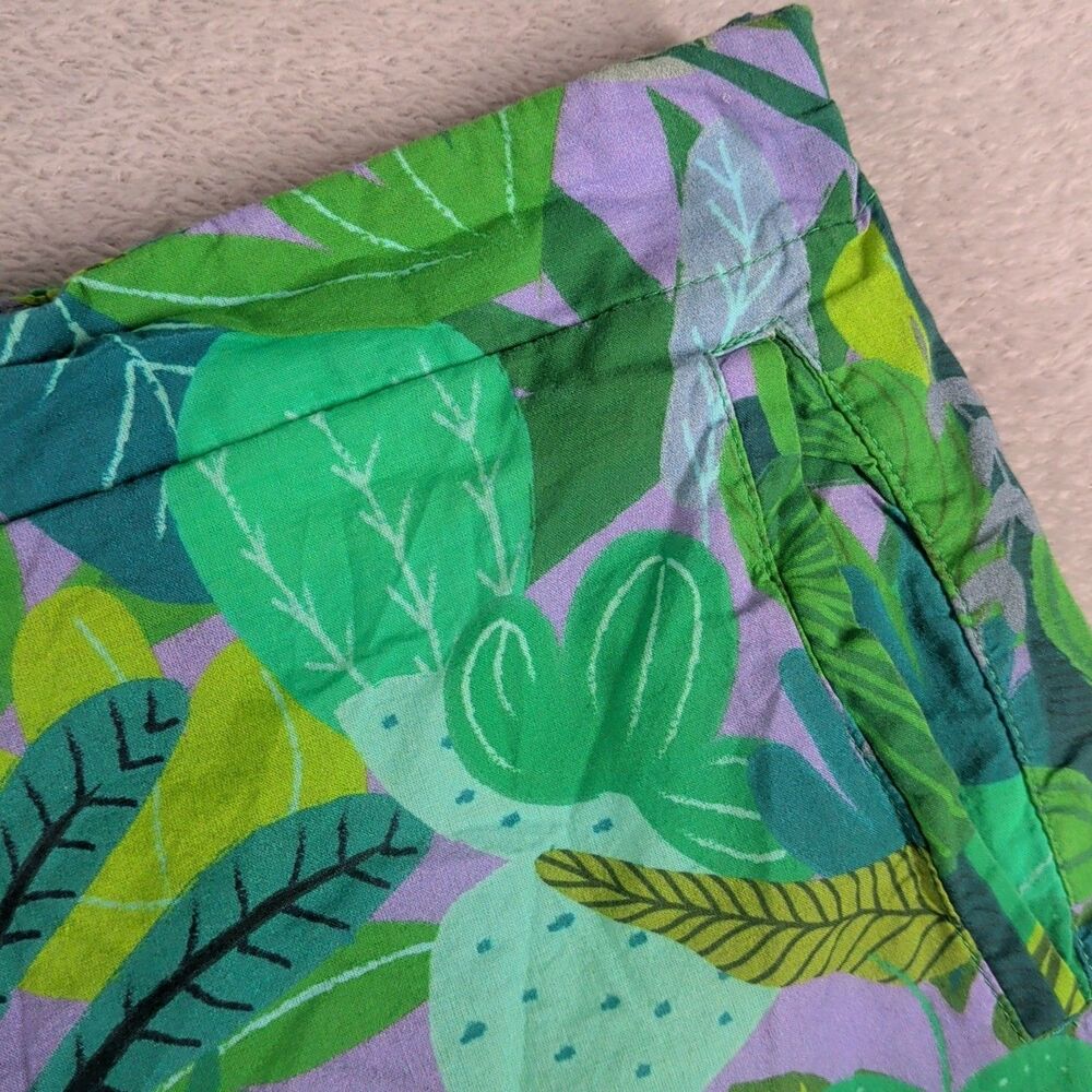 Vilagallo Sandra Short Size 10-12 Euro 42 Jungle Snake Print Cotton Spain Pocket - Picture 4 of 11